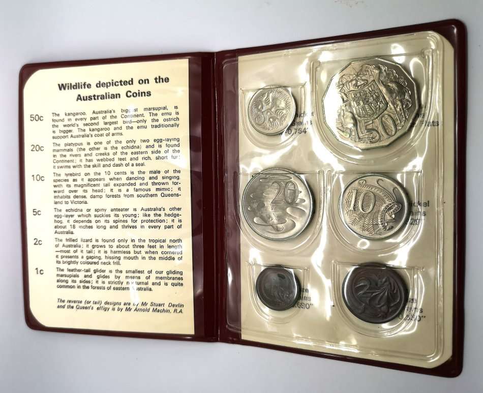 1973 | Royal Australian Mint | Wildlife | 6 Coin UNC Set Mint Pack | Red Booklet With Info |R1 Start
