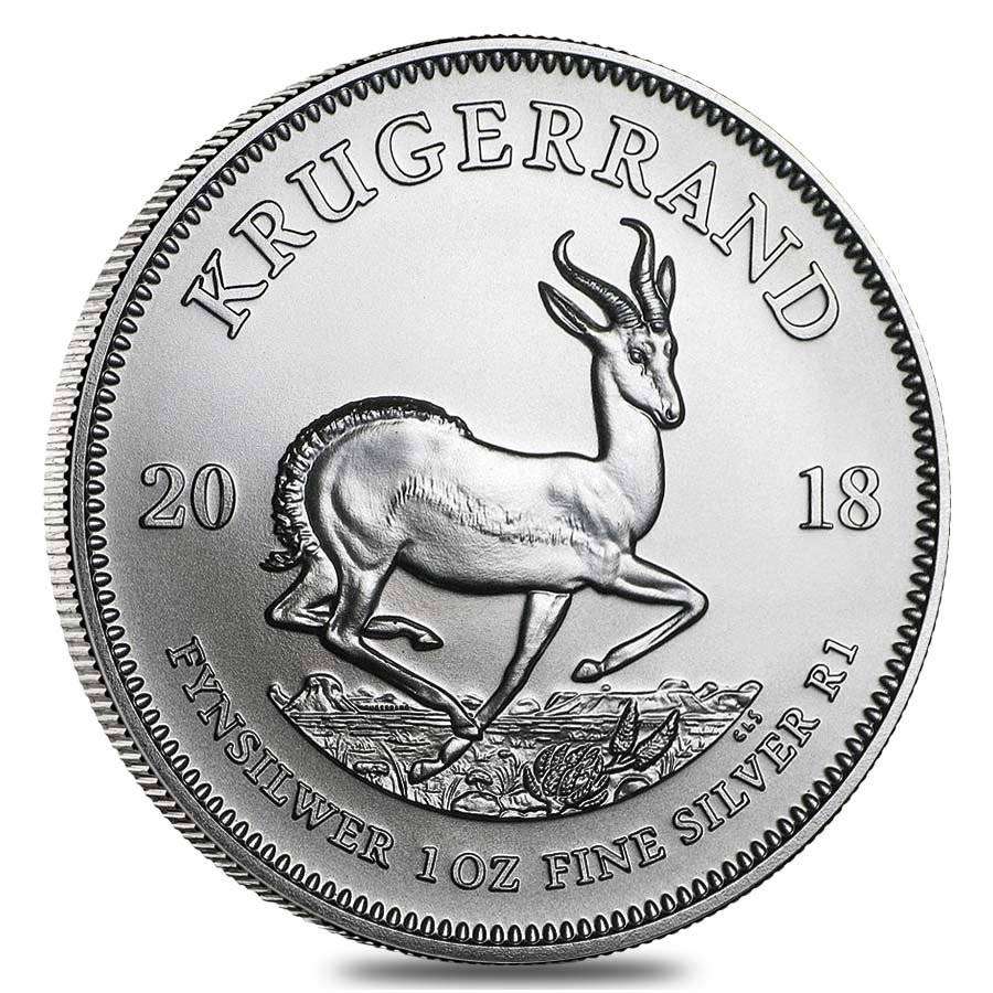 2018 | 1oz Krugerrand | UNC | Pure (999) Fine Silver Bullion Coin | Encapsulated | Buy Now R750 Each