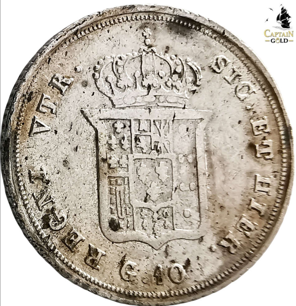 1836 | 10 Grana | Ferdinando II | Italy | 185 Year Old Silver(.833) Coin | 18.5mm