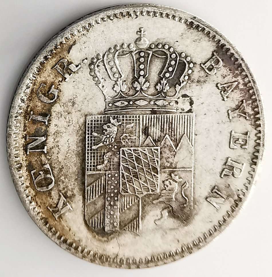 1840 | 6 Kreuzer | Ludwig I | German states | 181 Year Old Silver (.333) Coin | 20 mm