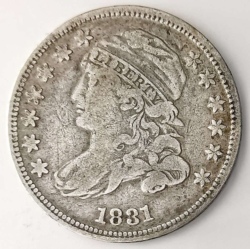 1833 | 10 Cents | Liberty Cap Dime | 2nd variety | United States | Silver (.892) Coin | Low Mintage