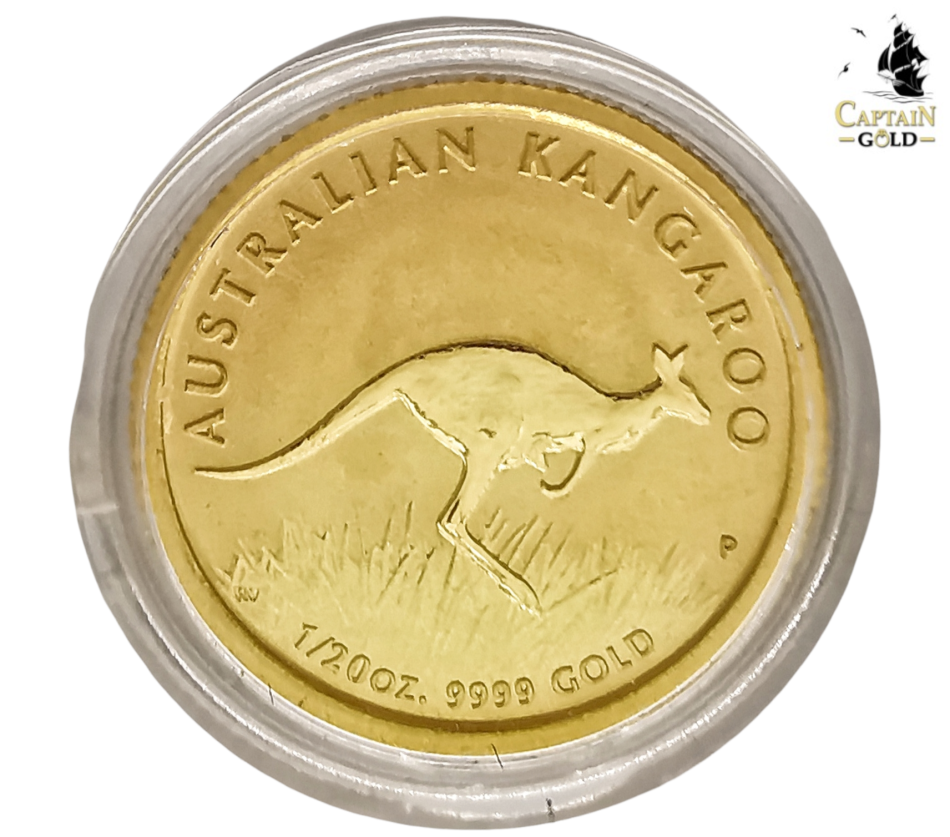 2008 | 1/20 oz | 9999 Fine Gold Coin | Australian Kangaroo | 5 Dollars | In Capsule | R1 Start | NR
