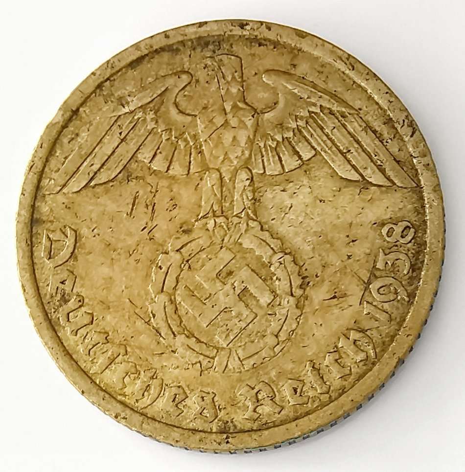 1938 | 10 Reichspfennig | Germany | 83 Year Old, 21 mm Coin