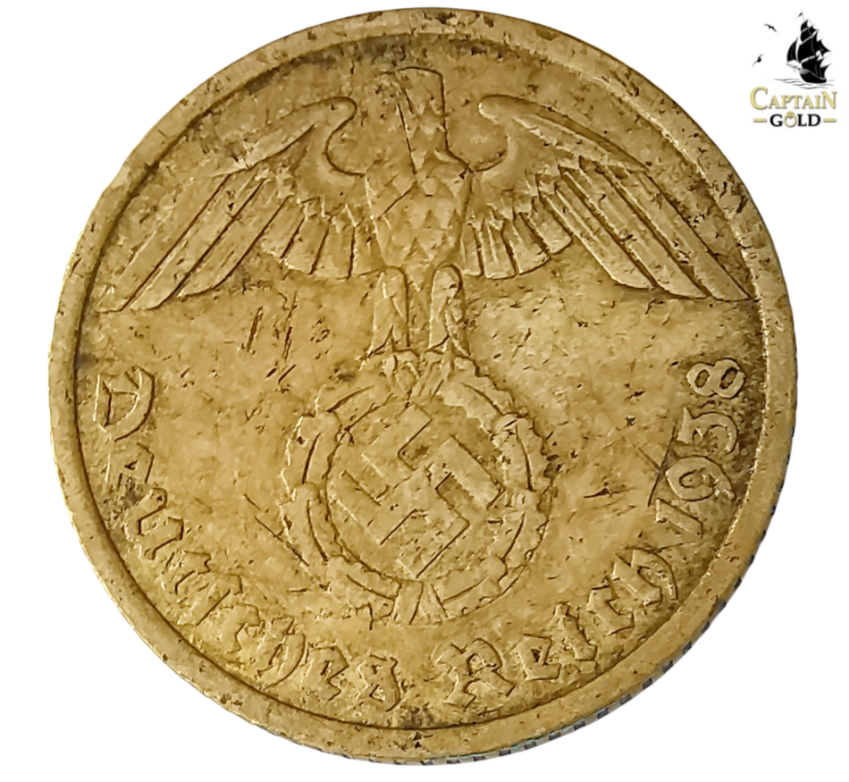 1938 | 10 Reichspfennig | Germany | 83 Year Old, 21 mm Coin