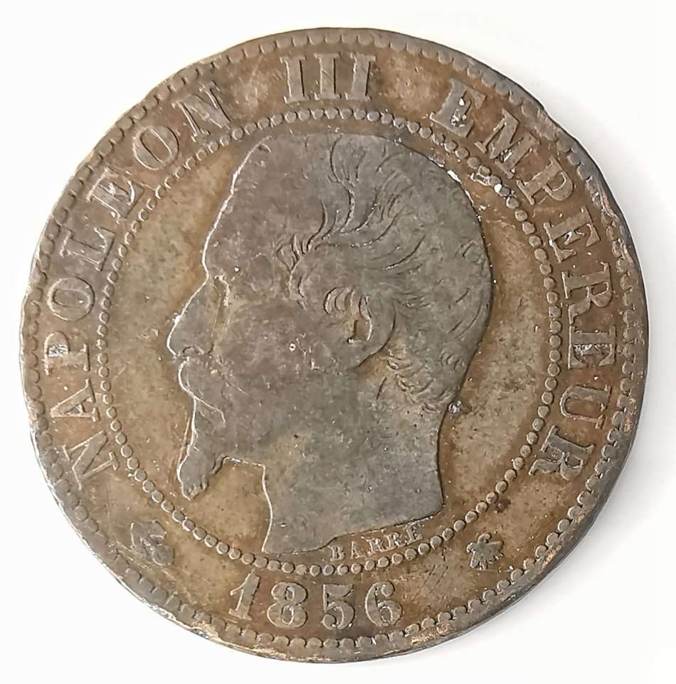 1856 | 5 Centimes | Napoleon III | France | 165 Year Old, 25 mm Coin