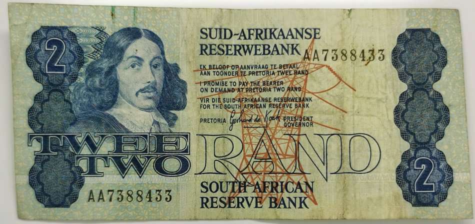 2 Rand Note | South Africa | Signature: G. P. C. de Kock