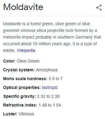 Olive Green Moldavite | 2.6g / 13ct