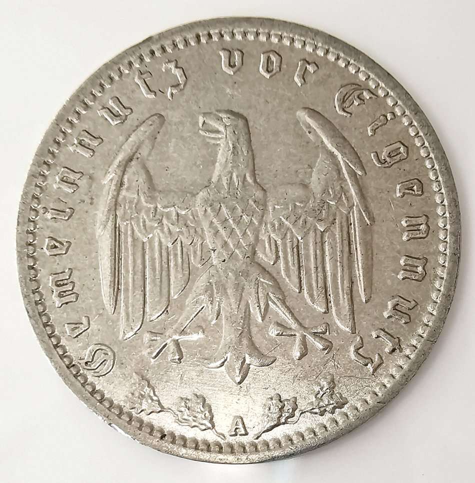 1936 | A | 1 Reichsmark | Germany | 23 mm