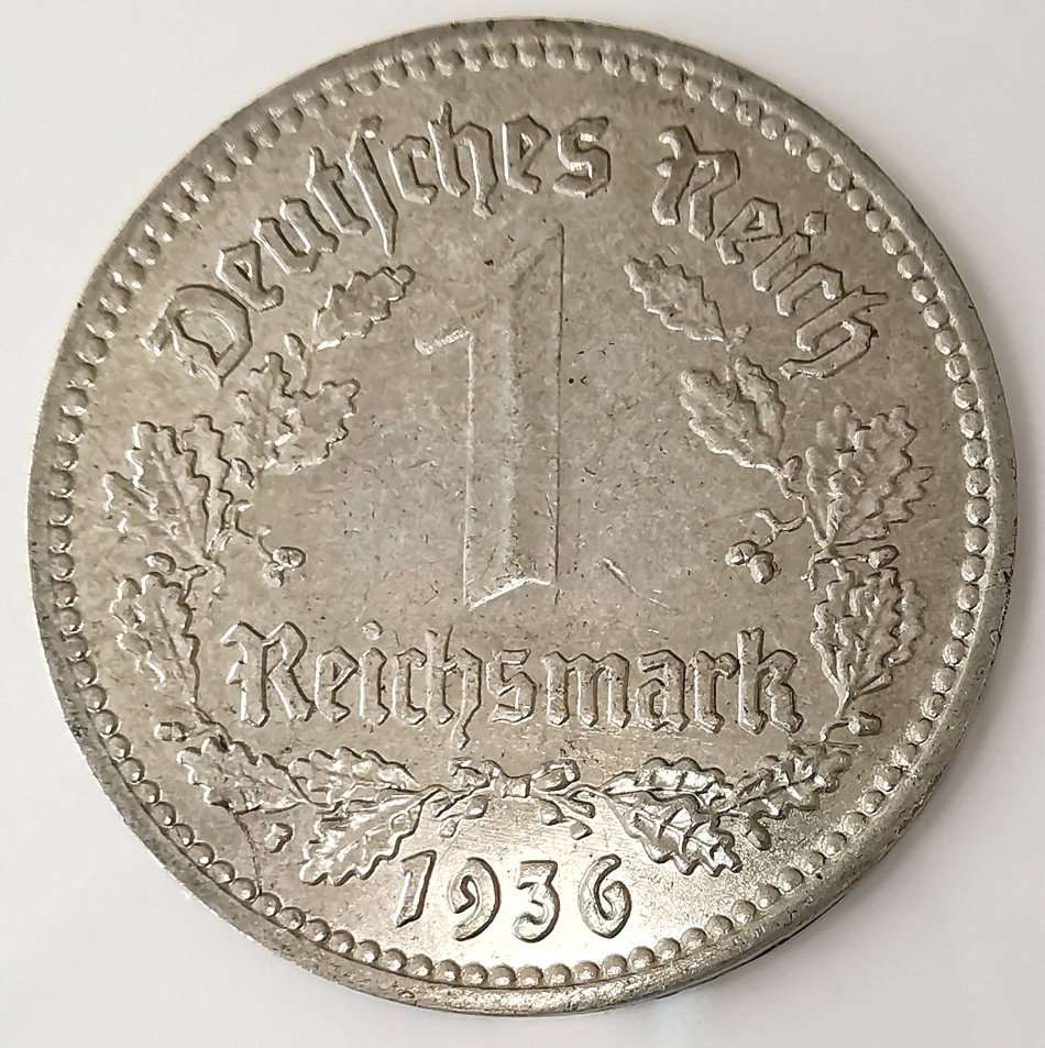 1936 | A | 1 Reichsmark | Germany | 23 mm