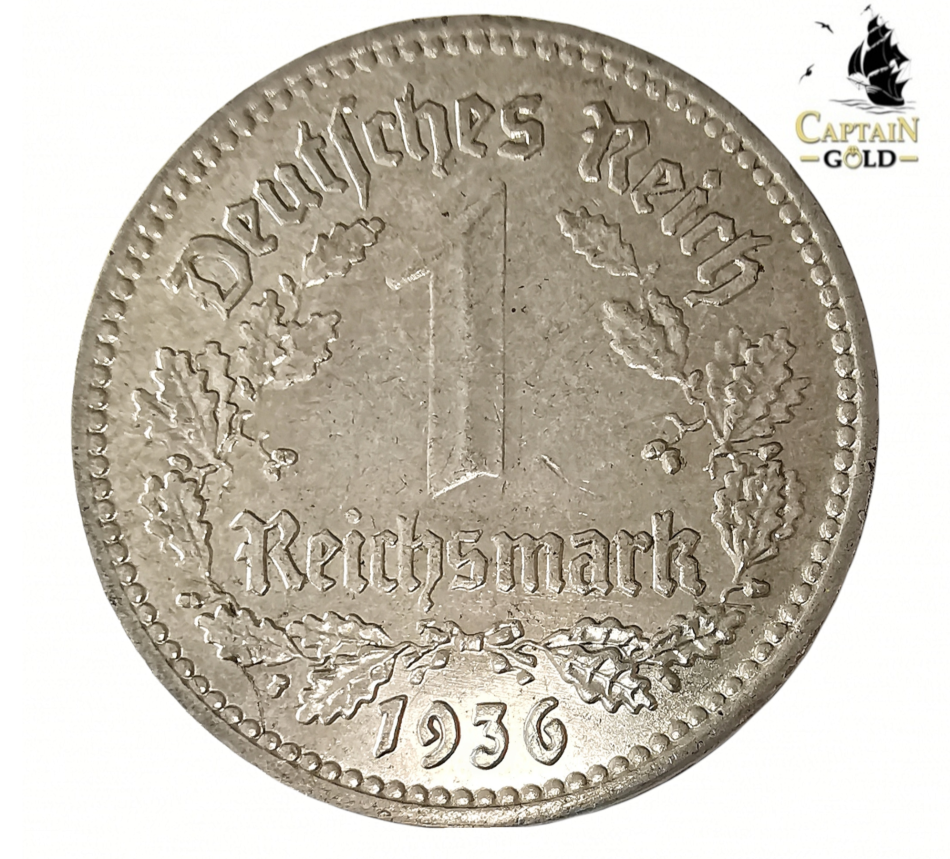 1936 | A | 1 Reichsmark | Germany | 23 mm