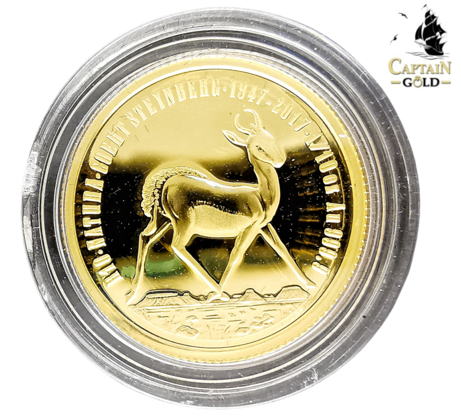 2017 | 1/10 oz | R10 | 24 Carat Gold | SA MINT | Springbok | Natura Series