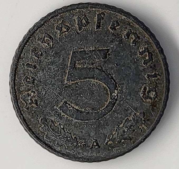 1941 | A | 5 Reichspfennig | Germany | 19.2 mm