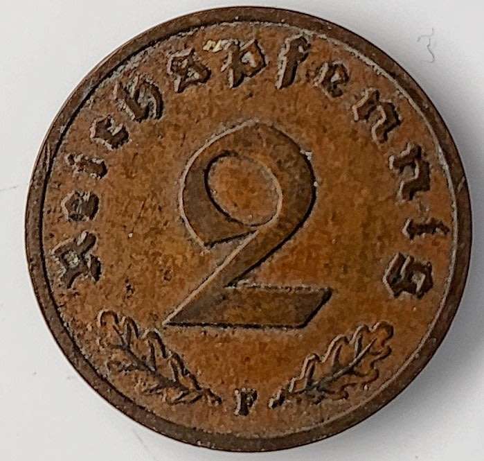 1937 | F | 2 Reichspfennig | Germany | 20 mm