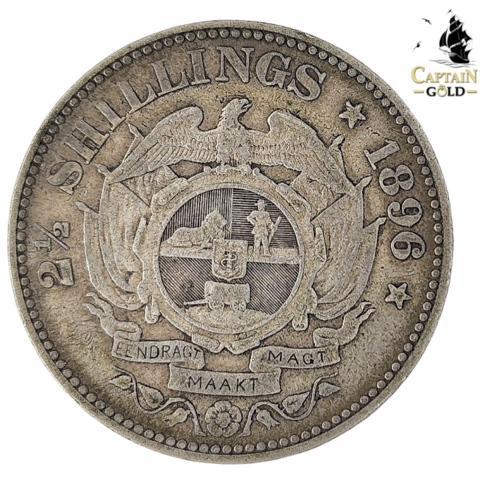 1896 | 2½ Shillings | Zuid Afrikaansche Republiek | Silver (.925) 32.3 mm Coin