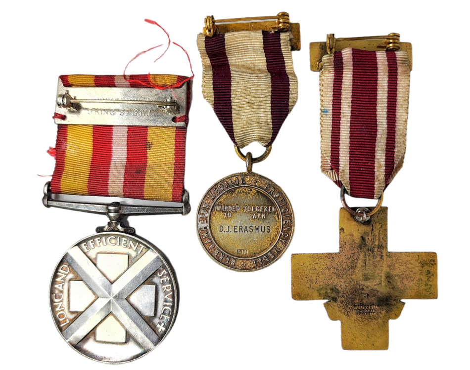 Red Cross Society Medals | Awarded to: D.J. Erasmus