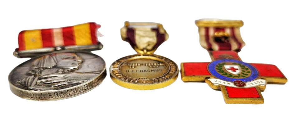 Red Cross Society Medals | Awarded to: D.J. Erasmus