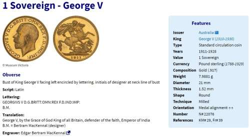 1915 | 1 Full Sovereign - George V | .917 Gold 8g | Buy Now