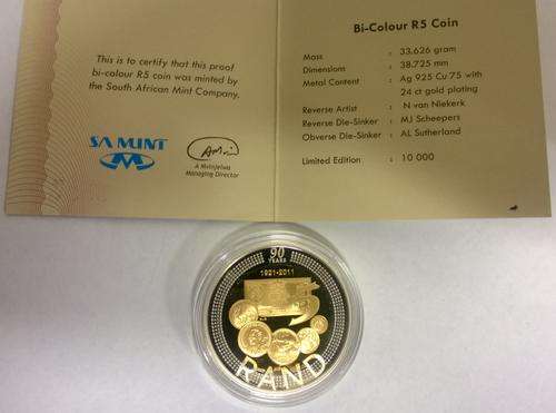 90th anniversary of the SARB 2011 Crown.Original box and C.O.A..2 available