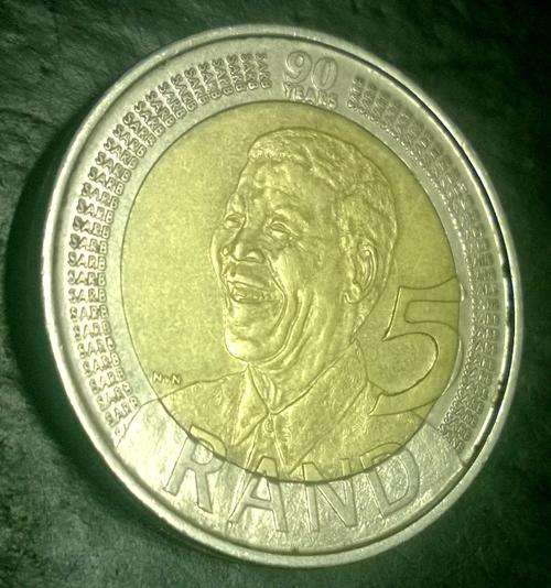 Nelson Mandela 90th Birthday 2008 R5 cion. awesome ITEM!!!