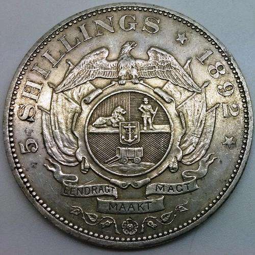 1892 5 Shillings ** DOUBLE Shaft ** UNC details...See Images for . M G O T