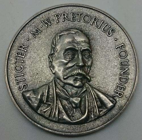 *1855 -1955* Sterling Silver '' M. W. Pretorius " Stigter / Founder of Pretoria and ....