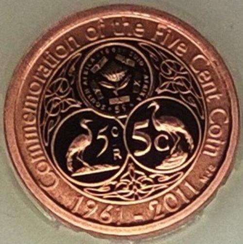 <$> GRADED COIN SALE <$> **First EVER graded PF65 2012 5 cent commemoration*ULTRA RARE* Start @ R1*