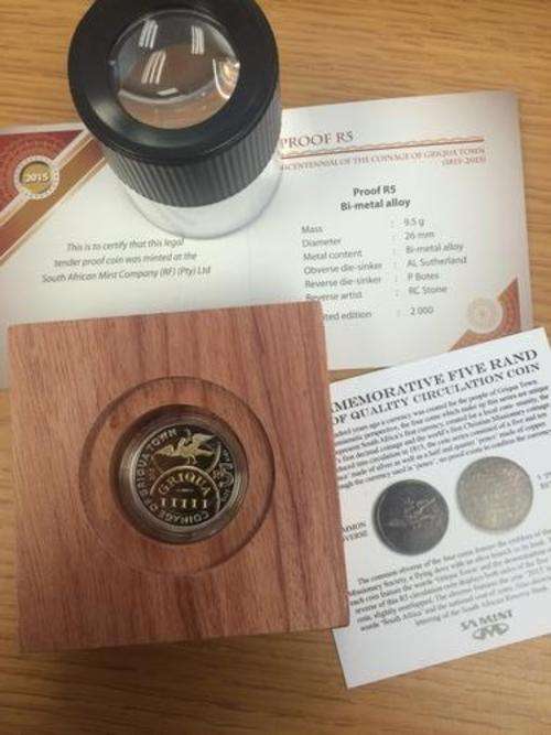 2015 Griqua Town Proof R5 from SA Mint ** Still Sealed...