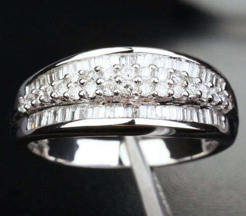 1.09 CTS NATURAL DIAMOND 14K SOLID WHITE GOLD RING - ABSOLUTELY STUNNING! R1/NR