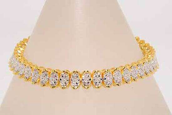 .50 CT REAL DIAMOND CLUSTER BRACELET -  WOW!  - R1/NR!