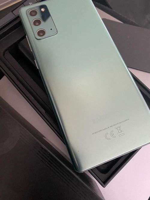 Samsung note 20 256 gig in its box with accessories and warranty