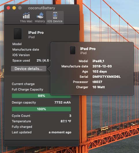 2018 Apple iPad Pro 11" WIFI 256GB