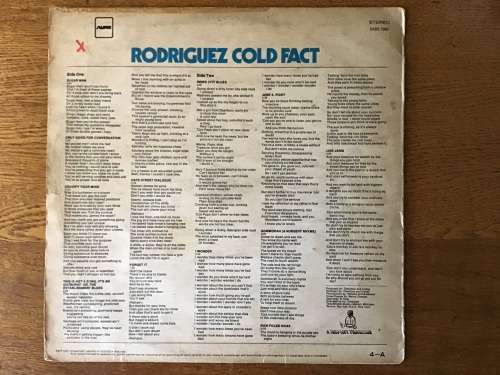 Rodriguez Cold Fact Lp(Zimbabwe Press)