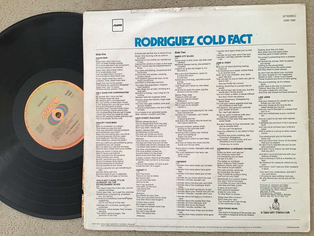 Rodriguez Cold Fact Lp