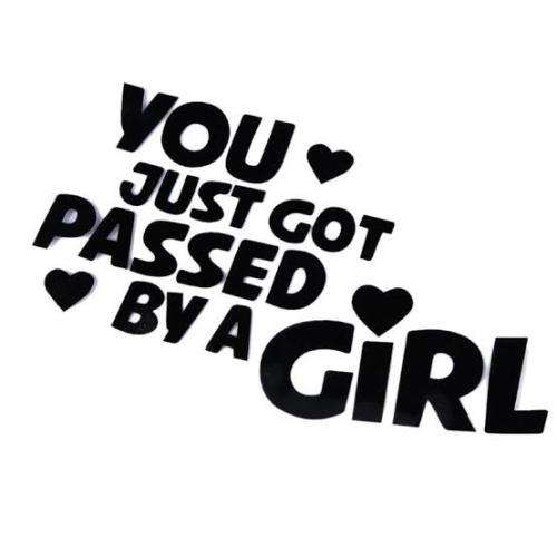 Girly Funny Car Stickers