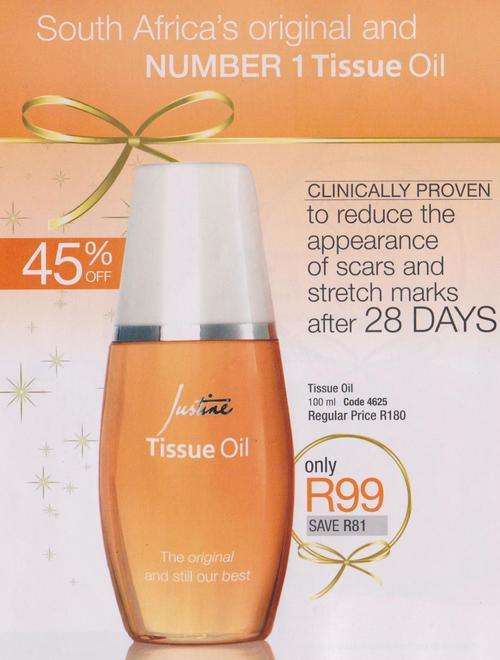 Justine 100 ml Tissue Oil