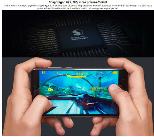 Global Version Xiaomi Redmi Note 4 Smartphone 3GB 32GB Snapdragon 625 Octa Core 5.5" 1080p 13.0MP FC