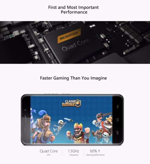 Original Ulefone Metal Lite 5.0 inch 3G Smart Phone MTK6580A Quad Core 1GB/ 16GB Fingerprint Id Andr