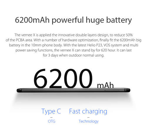 Vernee X 6G RAM 128G ROM 6.0 inch 18:9 Screen Mobile Phone MT6763 Octa core Face ID Cell Phone Four