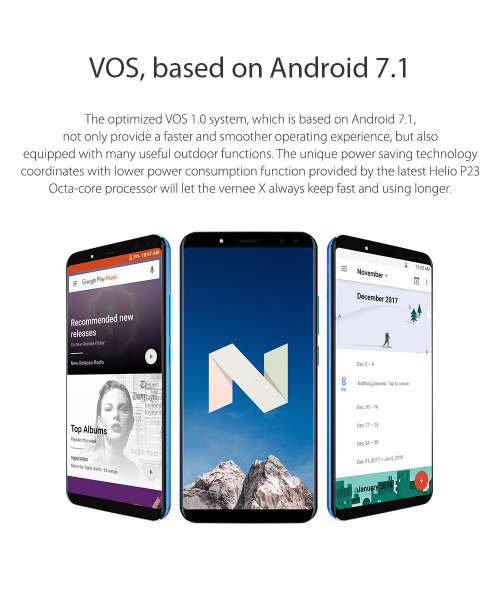 Vernee X 6G RAM 128G ROM 6.0 inch 18:9 Screen Mobile Phone MT6763 Octa core Face ID Cell Phone Four