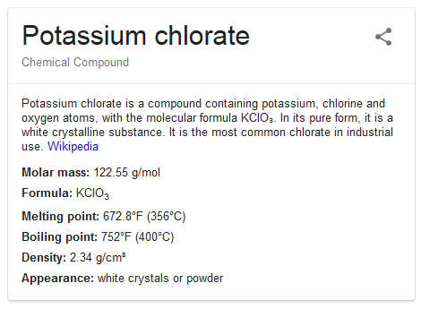 KClO3 500g ( Potassium Chlorate )