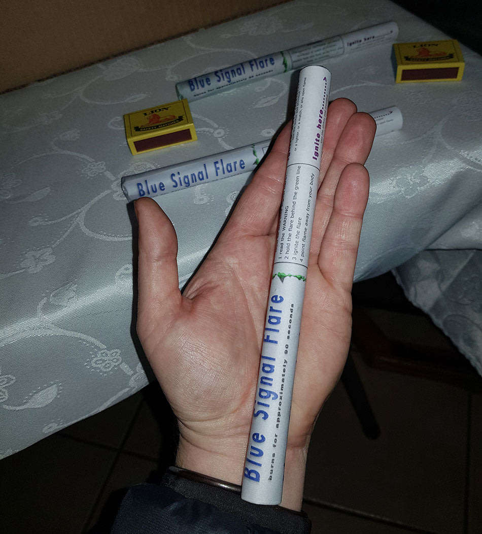 5 X Handheld Pyrotechnic / Safety Flares ( Blue )