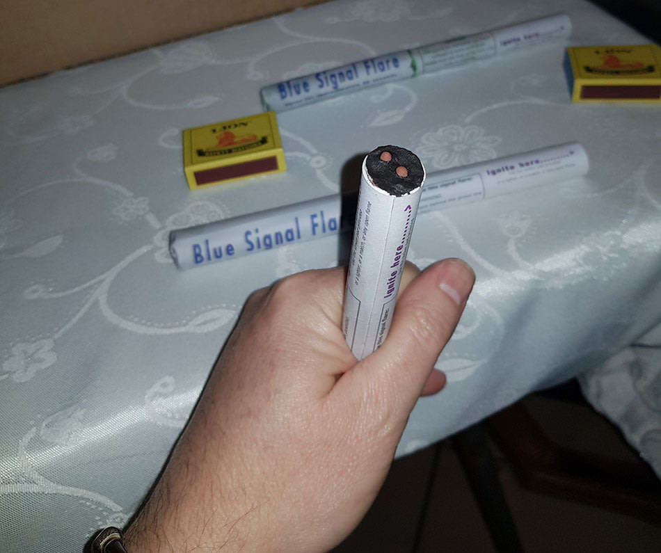 5 X Handheld Pyrotechnic / Safety Flares ( Blue )