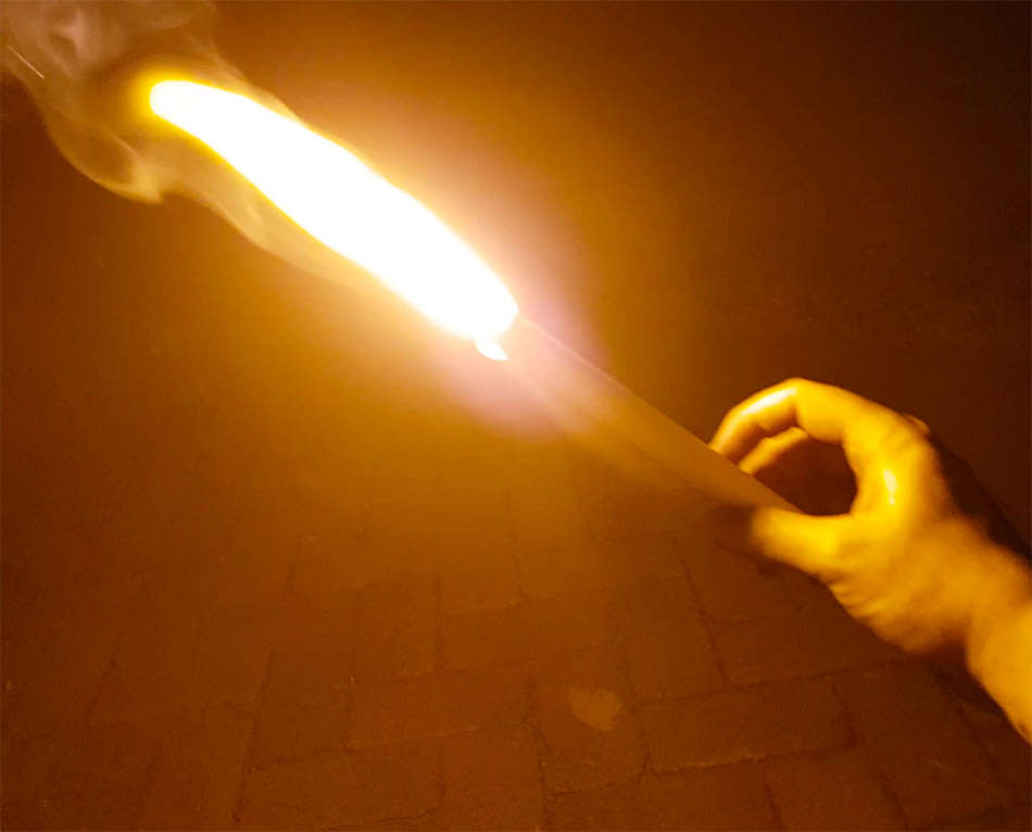 5 X Handheld Pyrotechnic / Safety Flares ( Yellow )