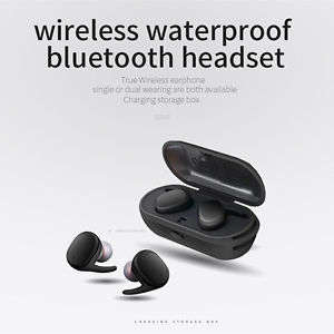 TWS Waterproof Wireless Earphones Mini Earbuds Twins Stereo Bluetooth Headset