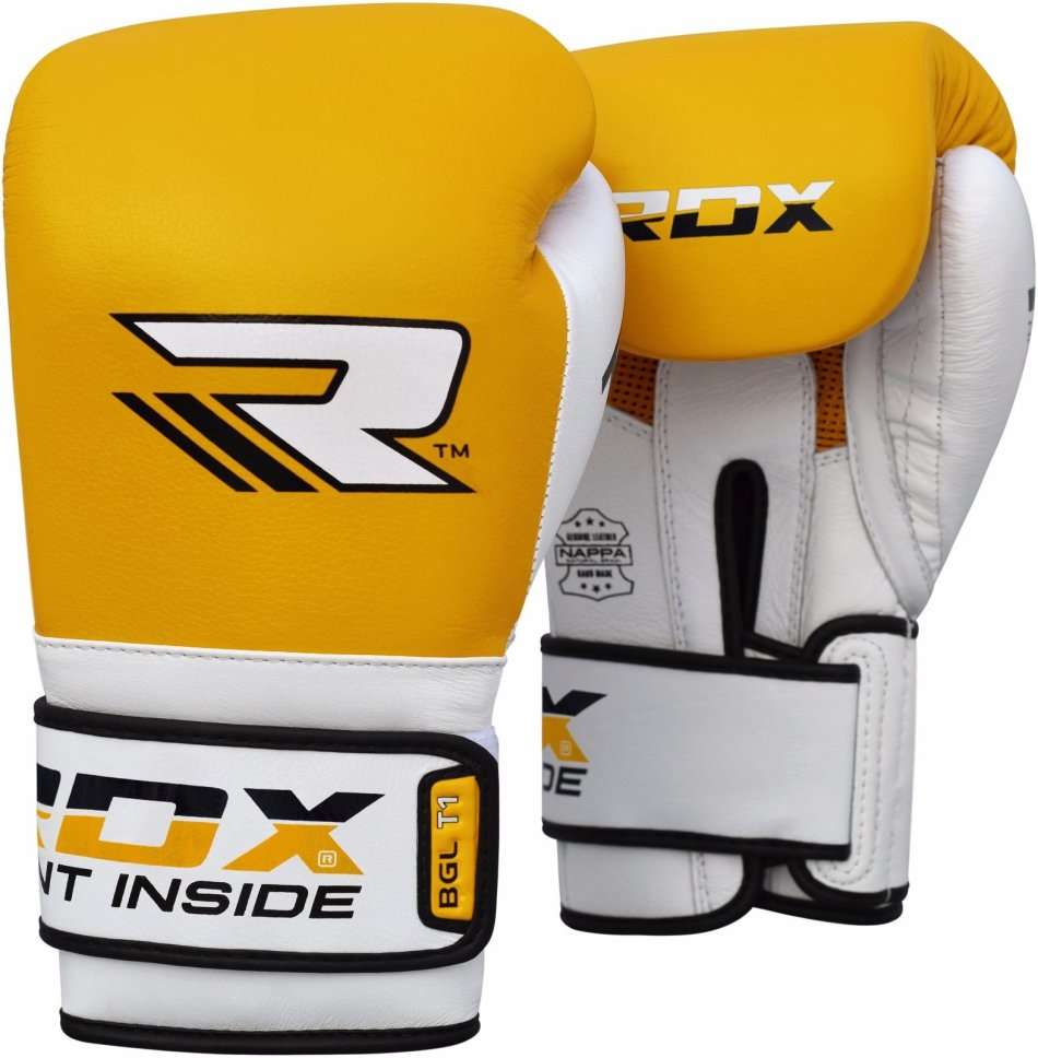 RDX Leather Boxing Gloves, Training, MMA, Sparring, Punchi, Muay Thai, kickboxing, T1