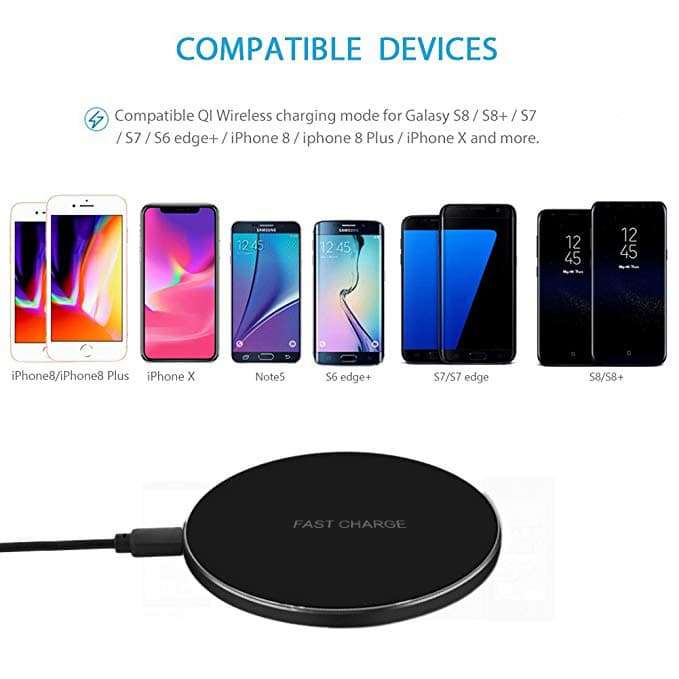Qi Wireless Charger with 3ft Cable Kit