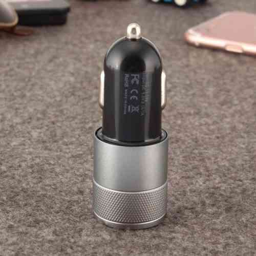 Aluminum Car Charger Double USB Fast Charging