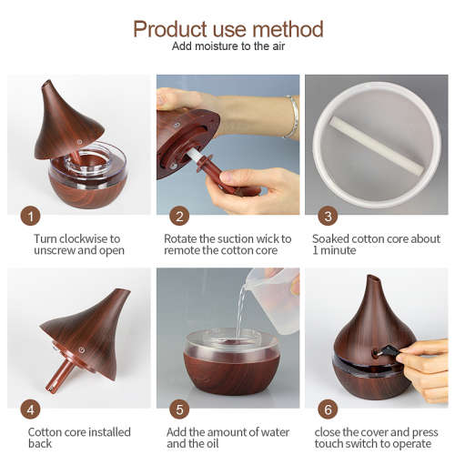 USB Electric Aroma air diffuser wood air humidifier
