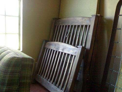 single beds with head and foot boards, PLUS mattresses