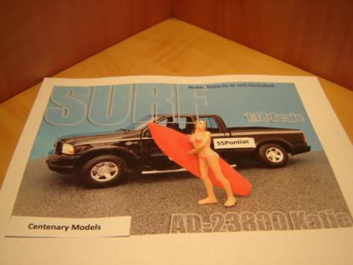Cute Sc  1/18 American Diorama Figurine of Katie with Surfboard  -. Lots of  Figurines available..